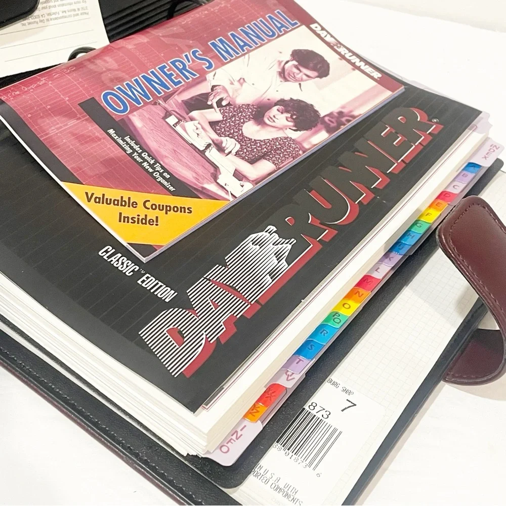 Vintage‎ Dayrunner Planner Notebook Burgundy 10”x8” Full Zip NEW Classic